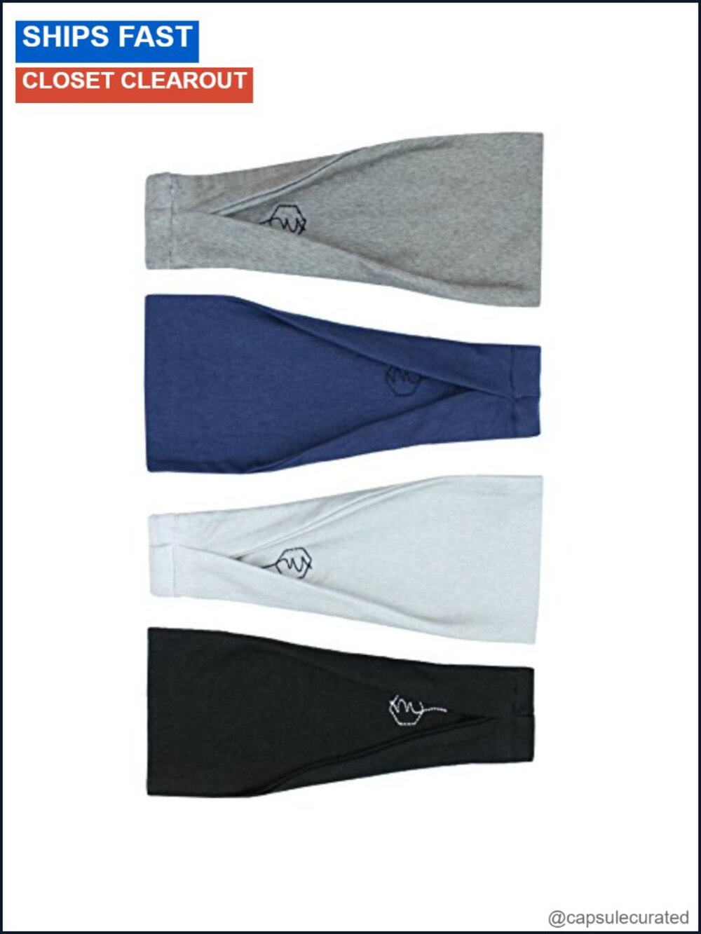 4" Wide Workout Headbands for Women Non-Slip Sweatbands 4 Pack Gym Yoga